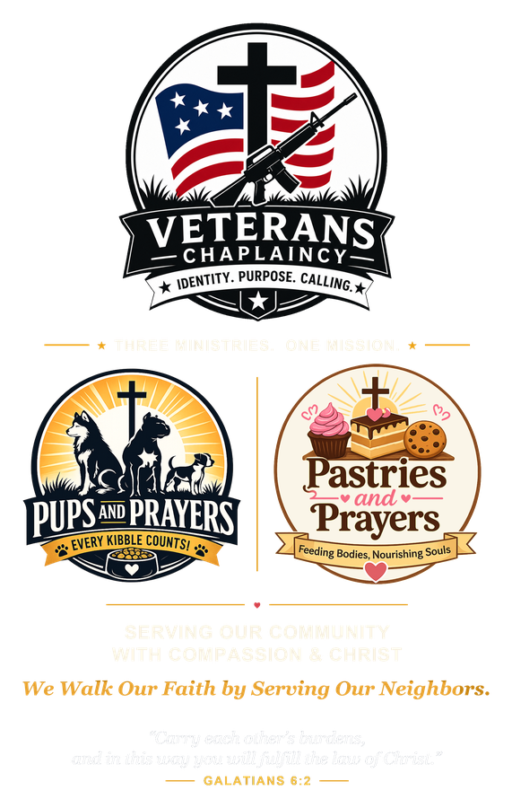 Veterans Chaplaincy: Veterans Chaplaincy, Pups and Prayers, and Pastries and Prayers